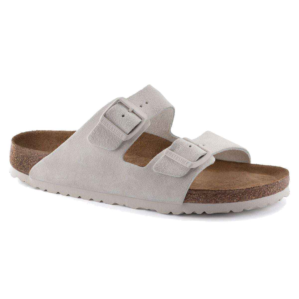 Birkenstock Arizona Soft Footbed Antique White Suede Sandal