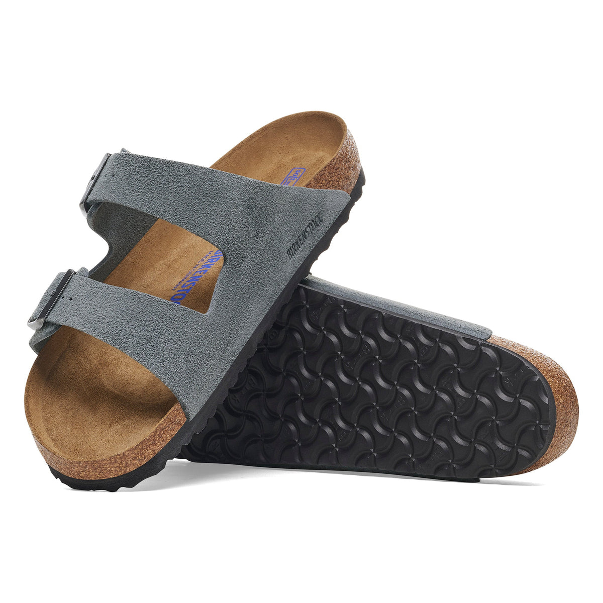 Birkenstock Arizona Soft Footbed Basalt Gray Suede Sandal