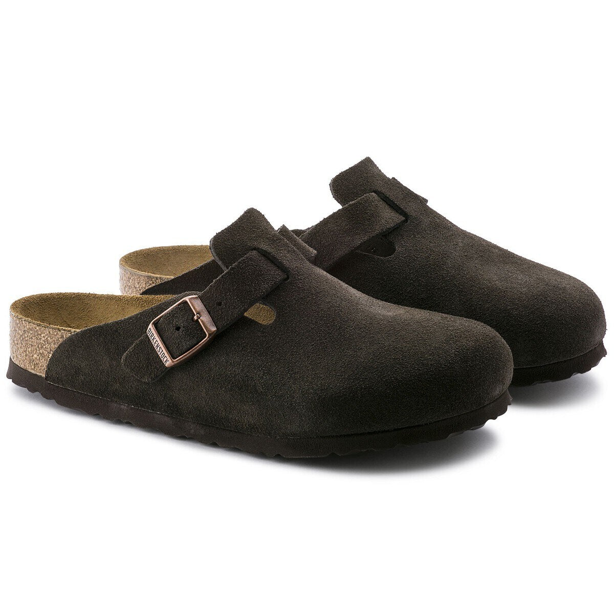 Birkenstock Boston Soft Footbed Suede Leather Mocha