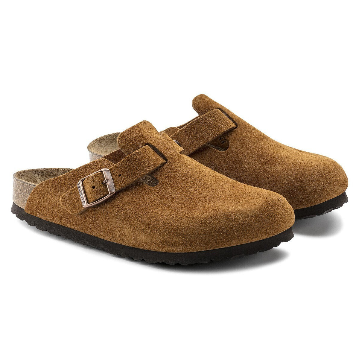 Birkenstock Boston Soft Footbed Suede Leather Mink