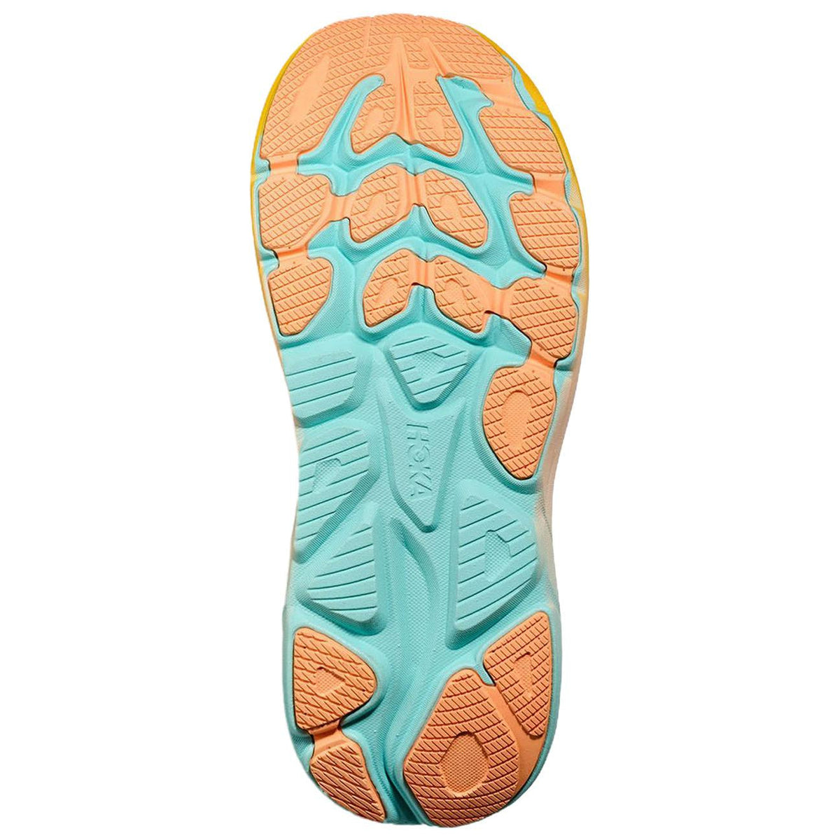 HOKA Clifton 10 White-Aqua-Yellow Sneaker