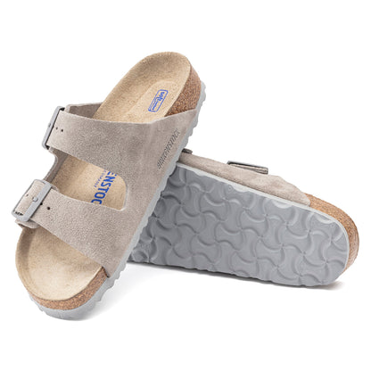Birkenstock Arizona Soft Footbed Stone Coin Suede Sandal