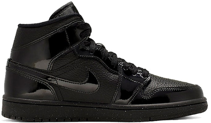 Jordan 1 Mid Patent Triple Black Women's 3