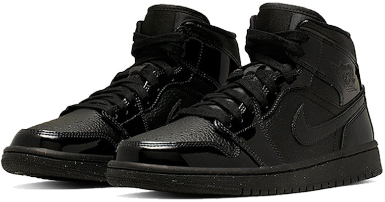 Jordan 1 Mid Patent Triple Black Women's 4